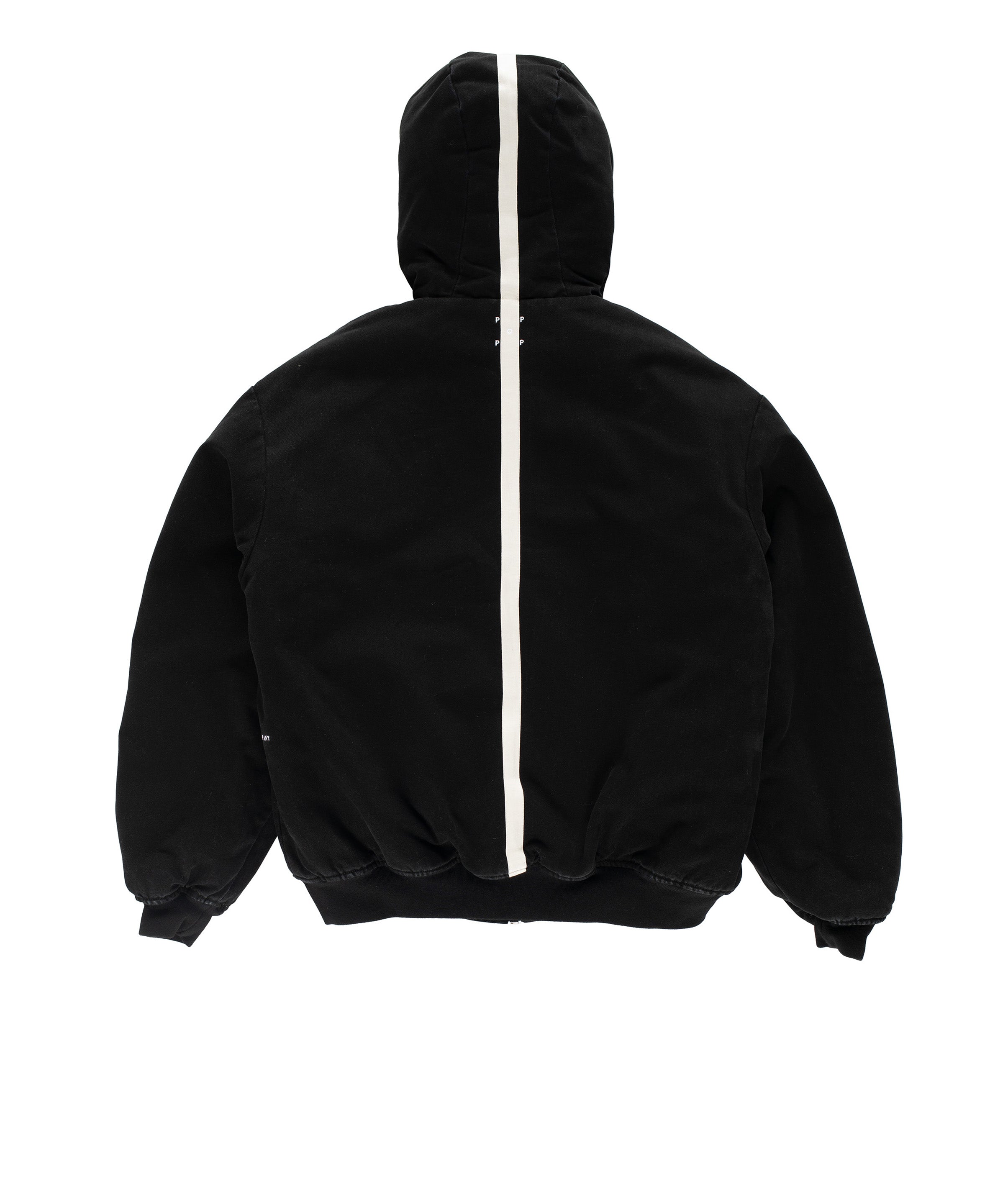 POP TRADING COMPANY Hooded Flight Jacket Black
