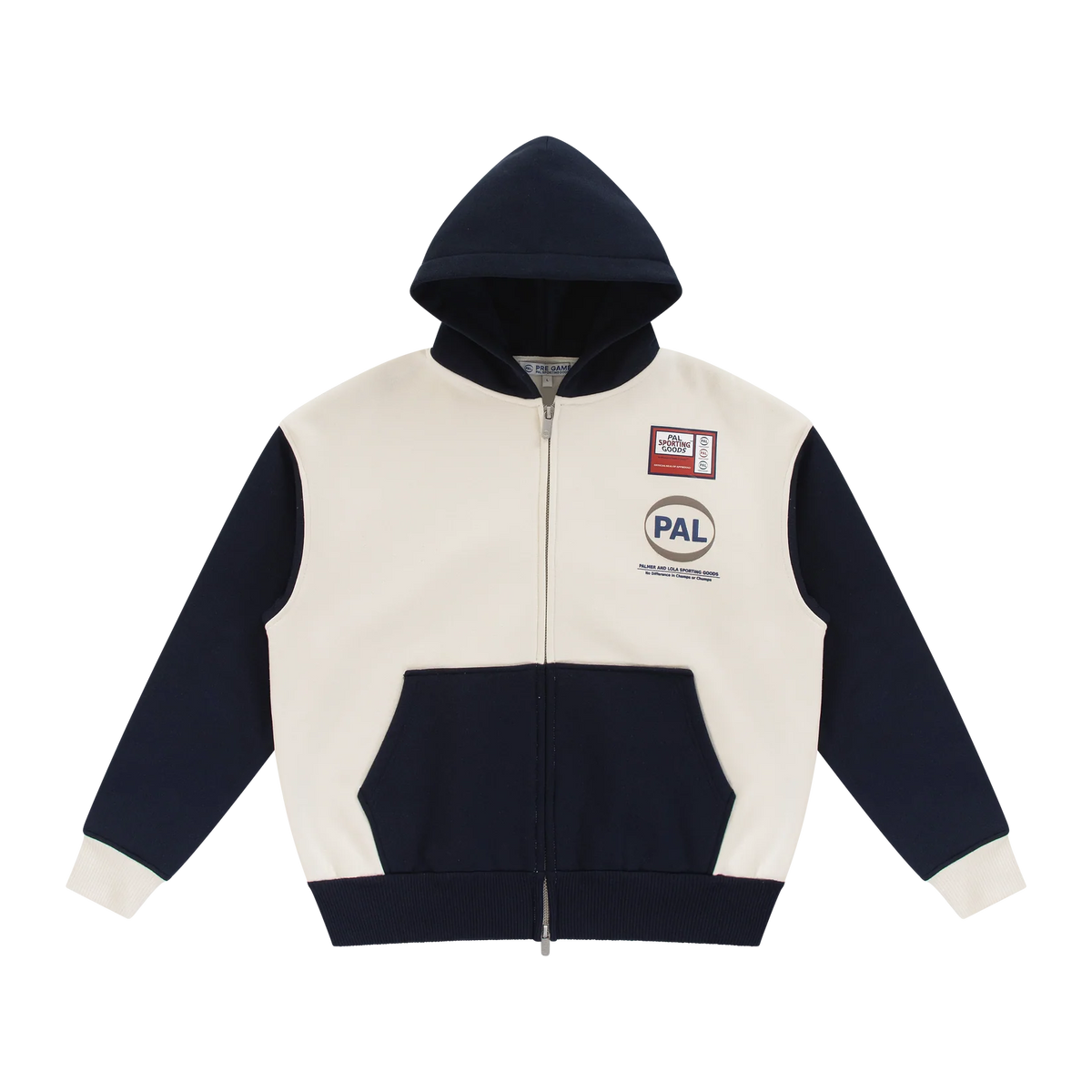 PAL SPORTING GOOD Pre Game Full Zip Marshmallow / Navy