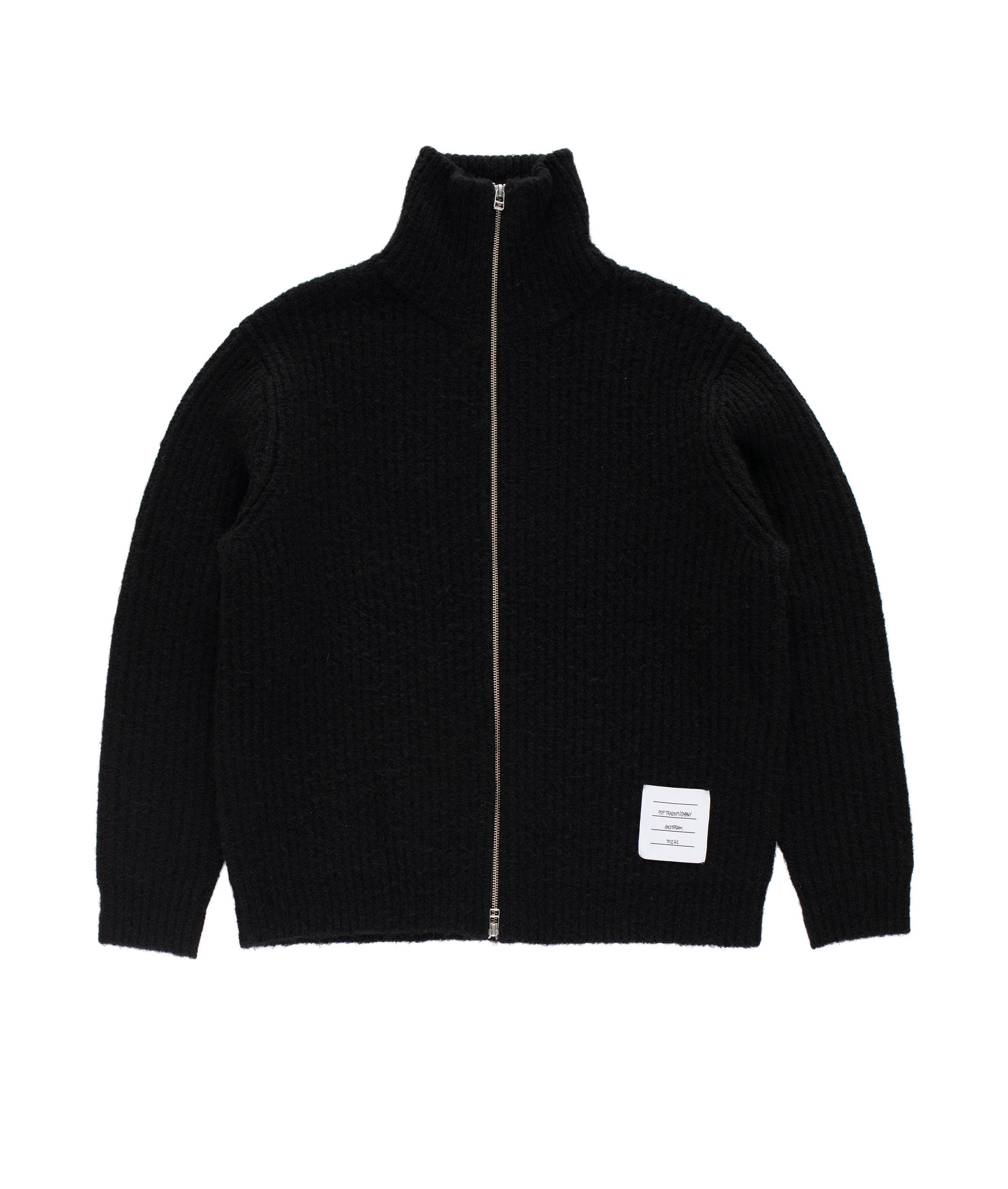 POP TRADING COMPANY Knitted Full Zip Black