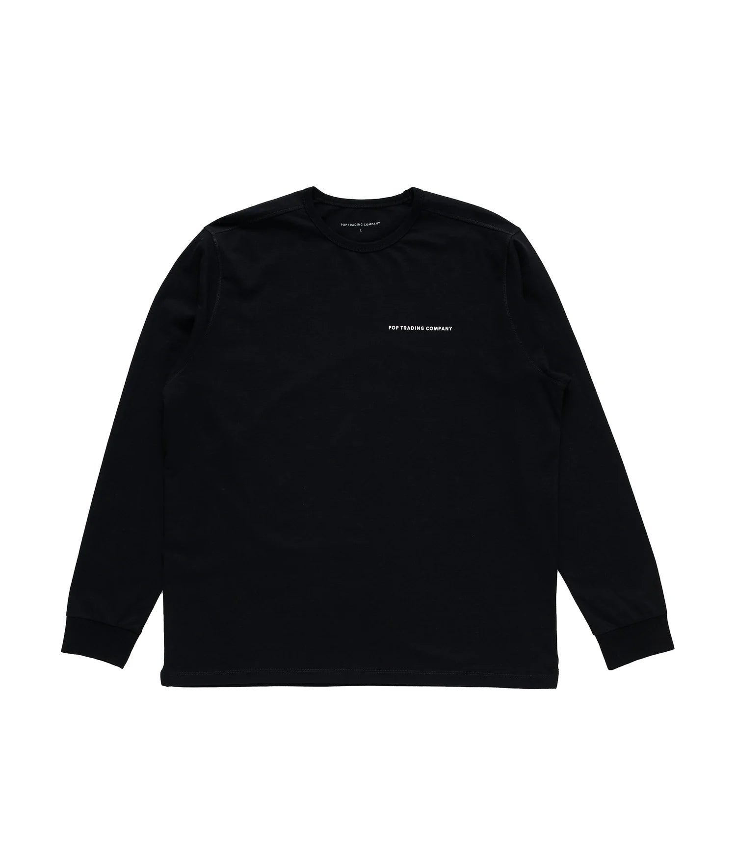 POP Trading Company Logo Longsleeve Black/White S