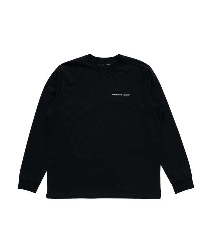 POP Trading Company Logo Longsleeve Black/White S