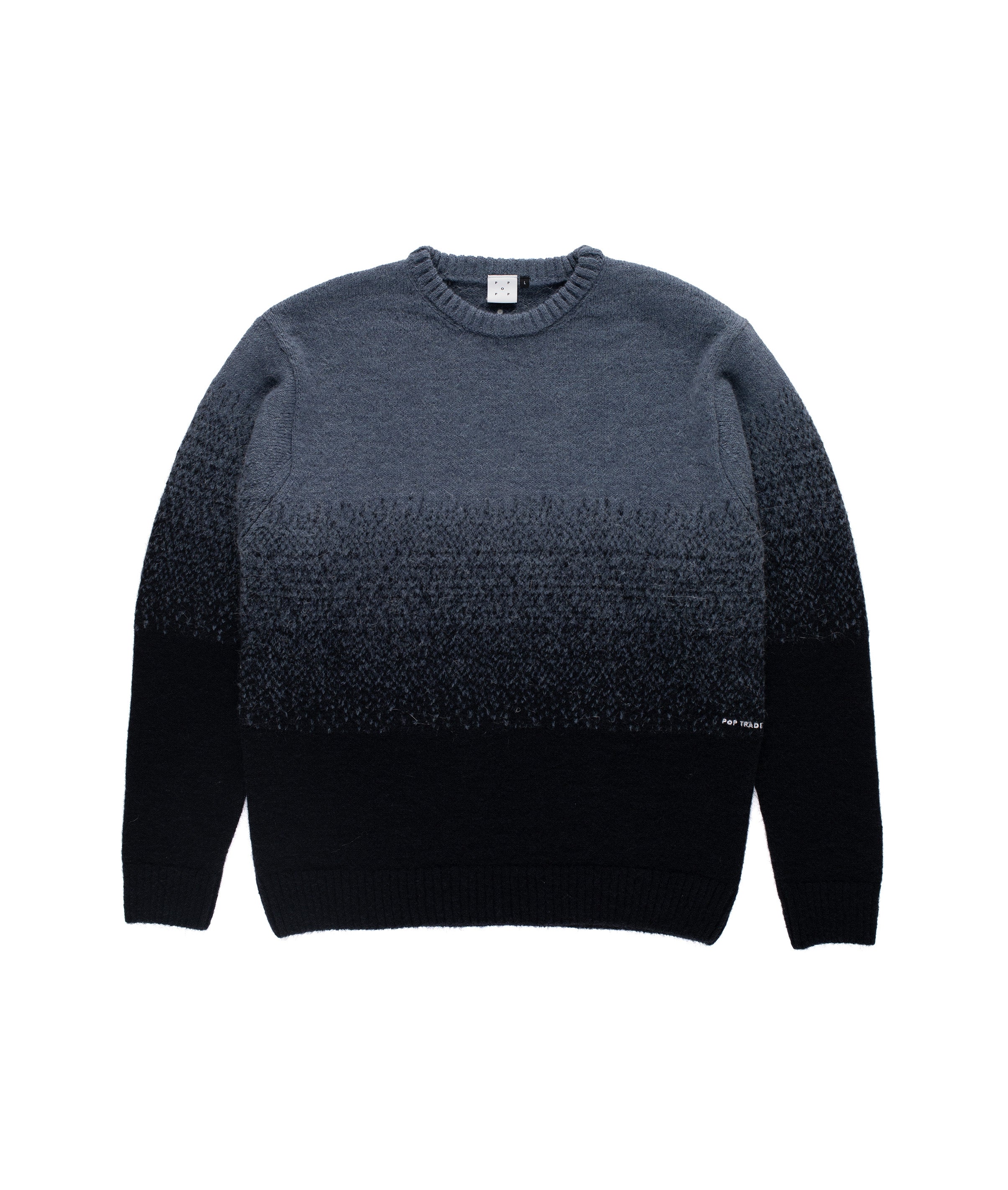 POP TRADING COMPANY Knitted Gradient Crewneck Tradewinds/Navy