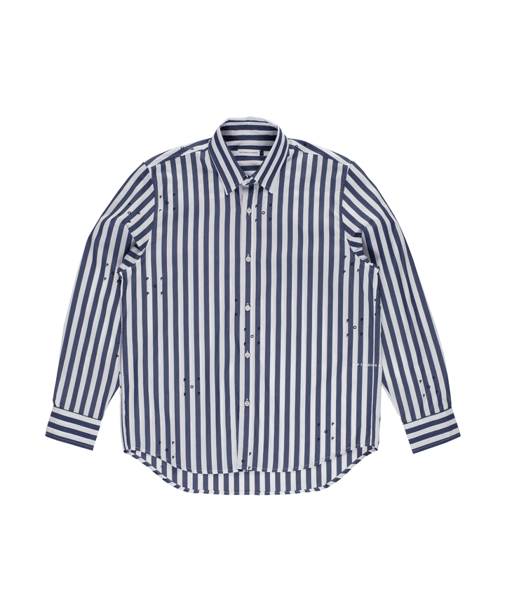 POP Trading Company Logos Stripe Shirt Navy/White