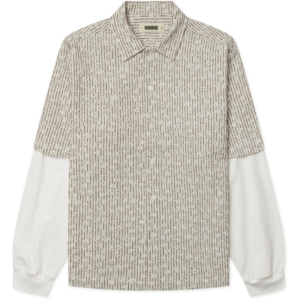 WOODBIRD Wang Sleeve Shirt Off White