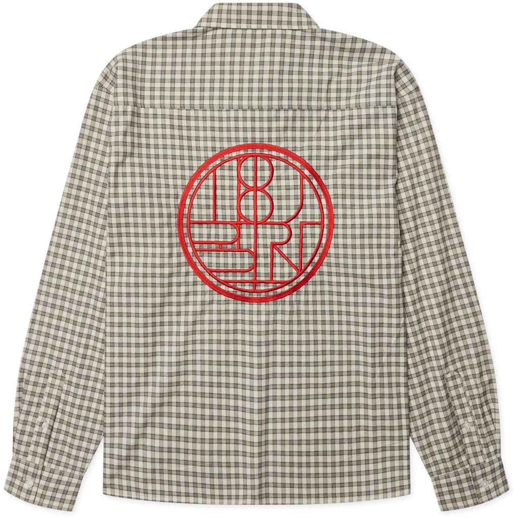 WOODBIRD Buzo EMB Check Shirt - Off White