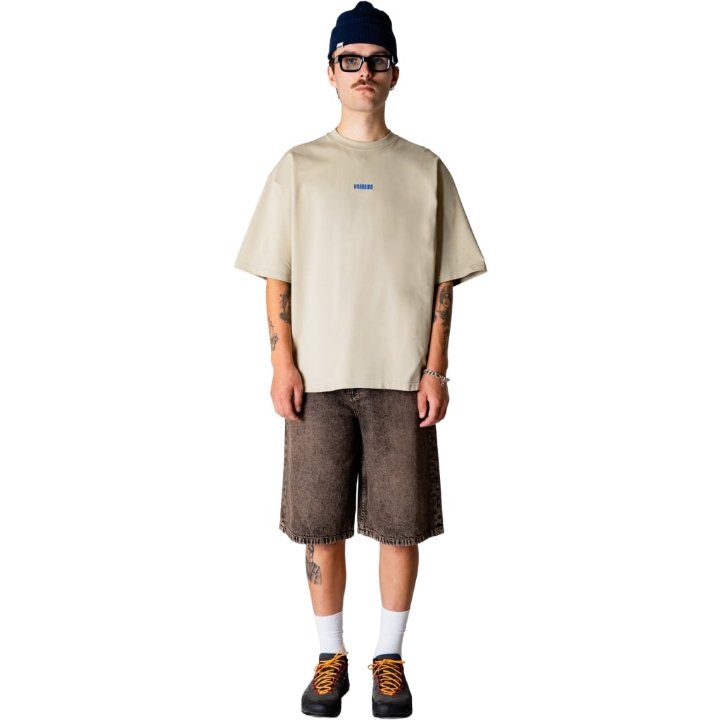 WOODBIRD Yuto Oak Shorts Washed Brown