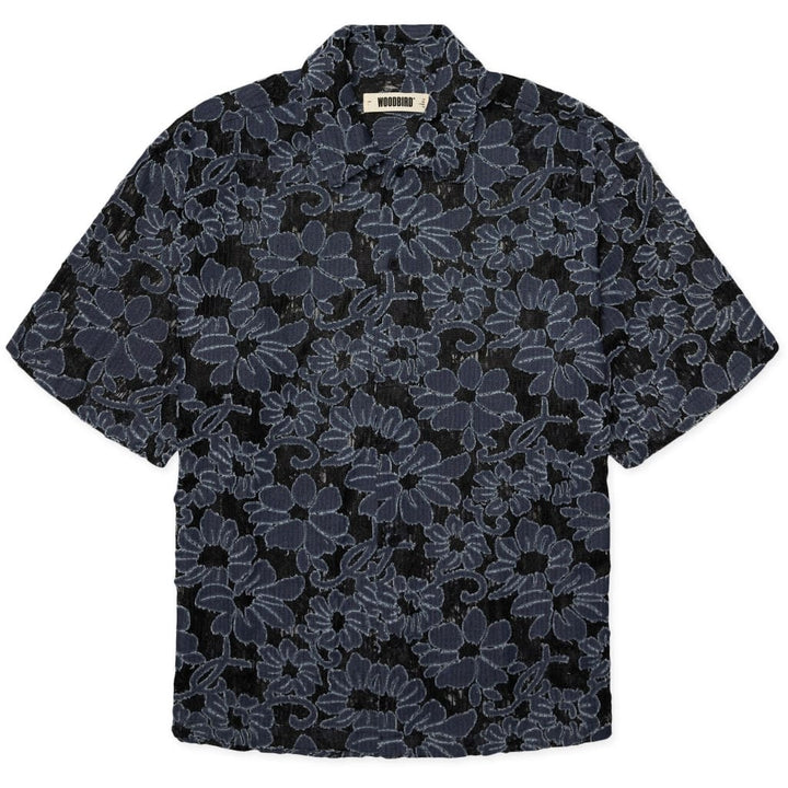 WOODBIRD Wang Denim Lace Shirt Blue-Black