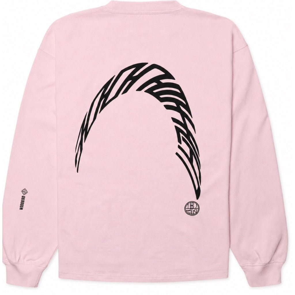 WOODBIRD Beam LS Warp Tee Light Pink