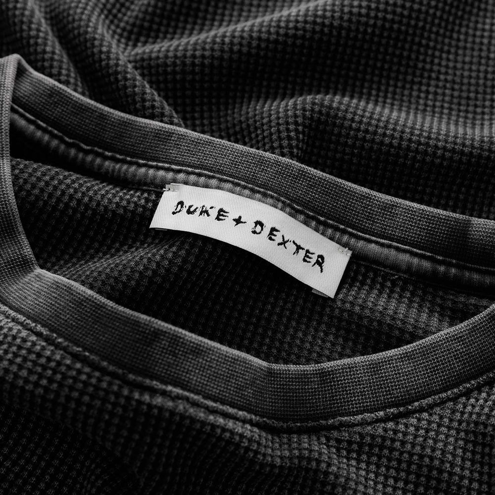 DUKE + DEXTER MC Sketch Washed Grey Waffle Top