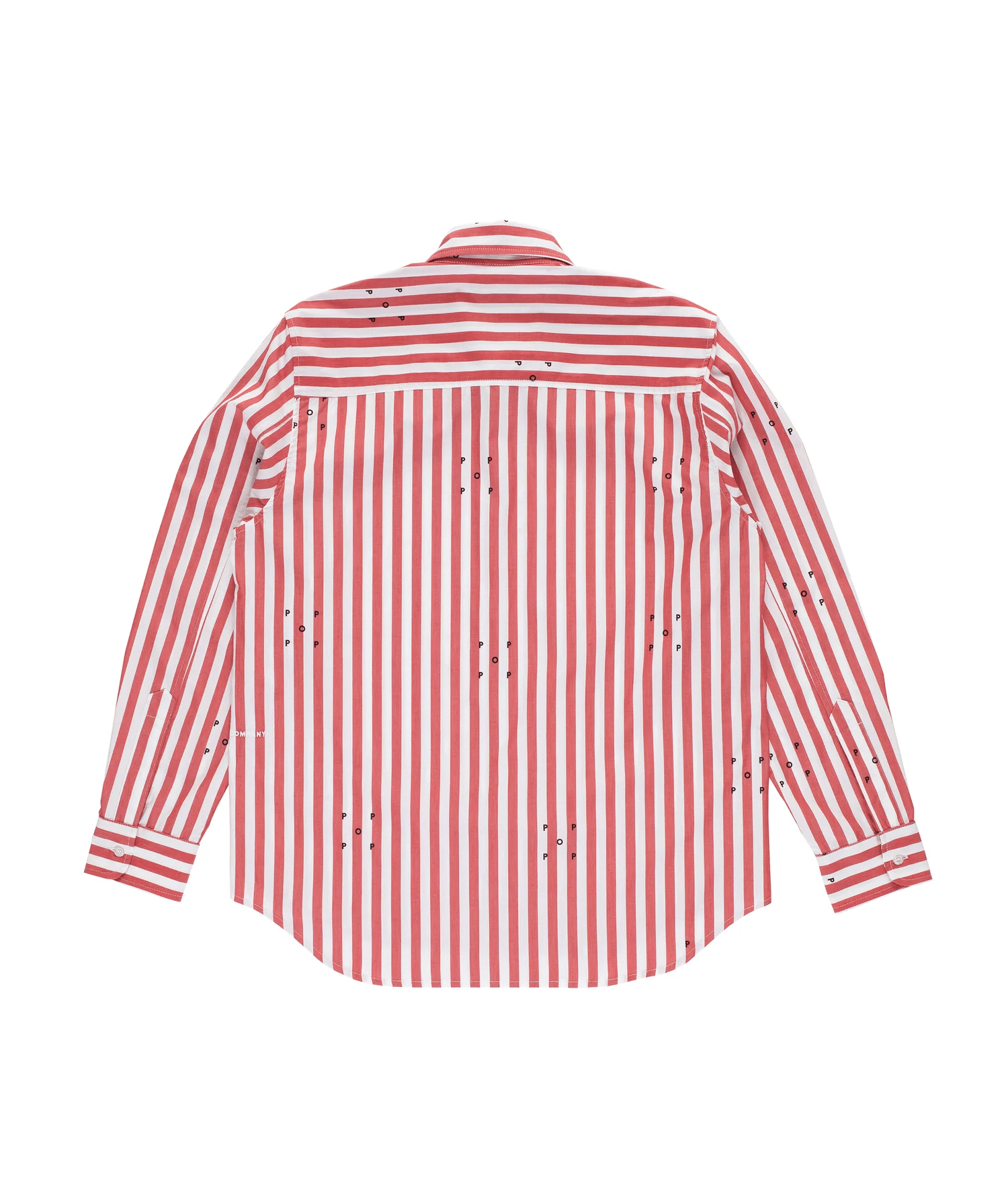 POP Trading Company Logos Stripe Shirt Earth Red/White