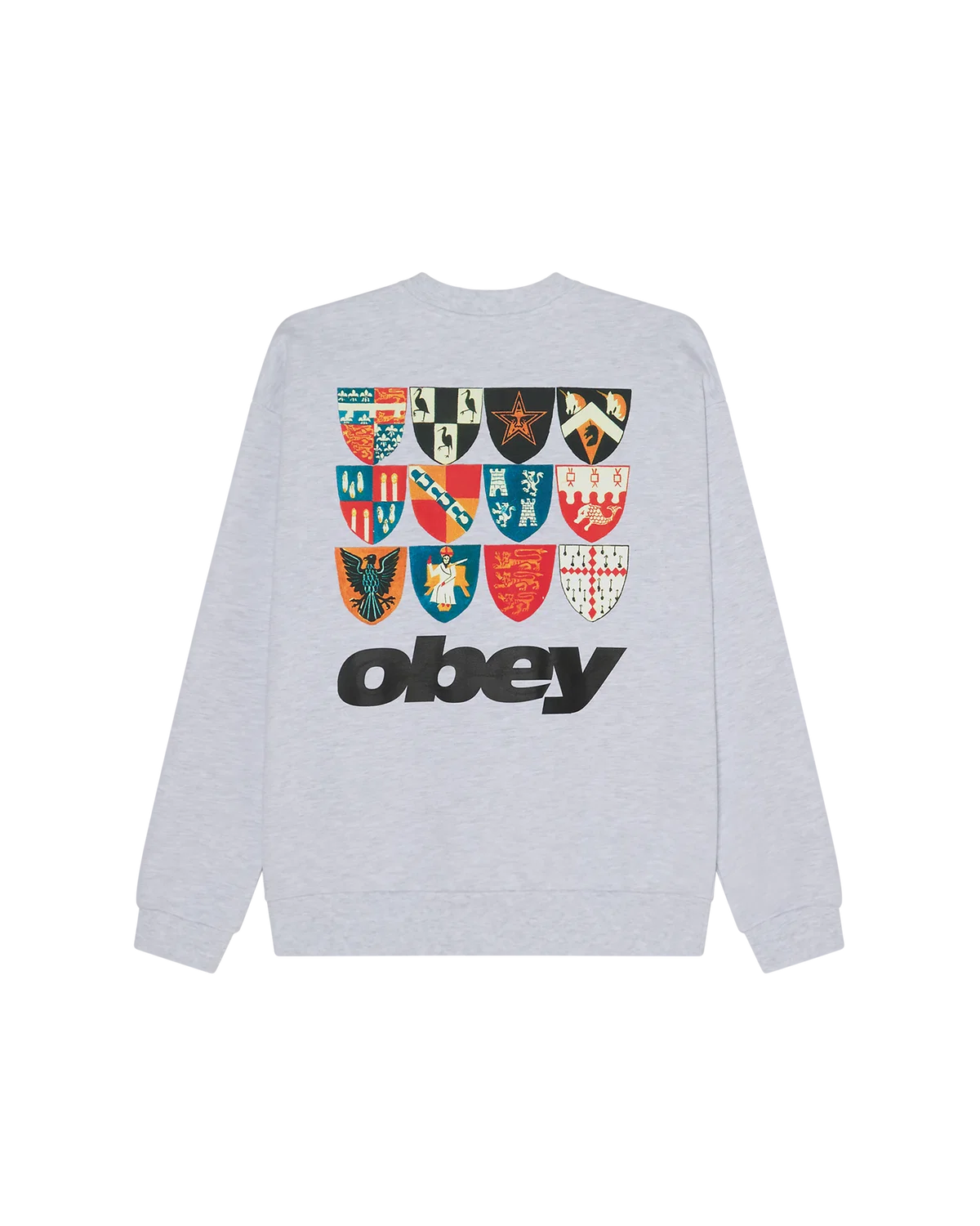 OBEY Shields Extra Heavy Crew Ash Grey