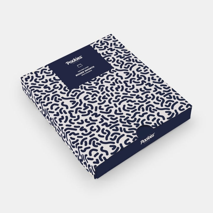 POCKIES Navy Squiggles