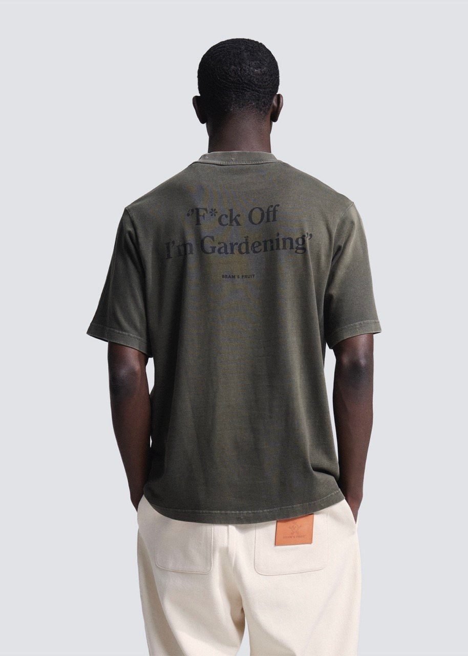 BRAM'S FRUIT F*ck off T-Shirt Distressed Washed Charcoal