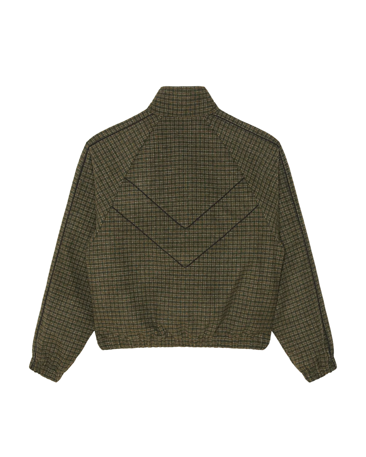 OBEY Leisure Training Jacket Dark Olive Plaid