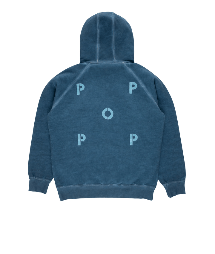 POP Trading Company Stencil Logo Hooded Sweat Navy
