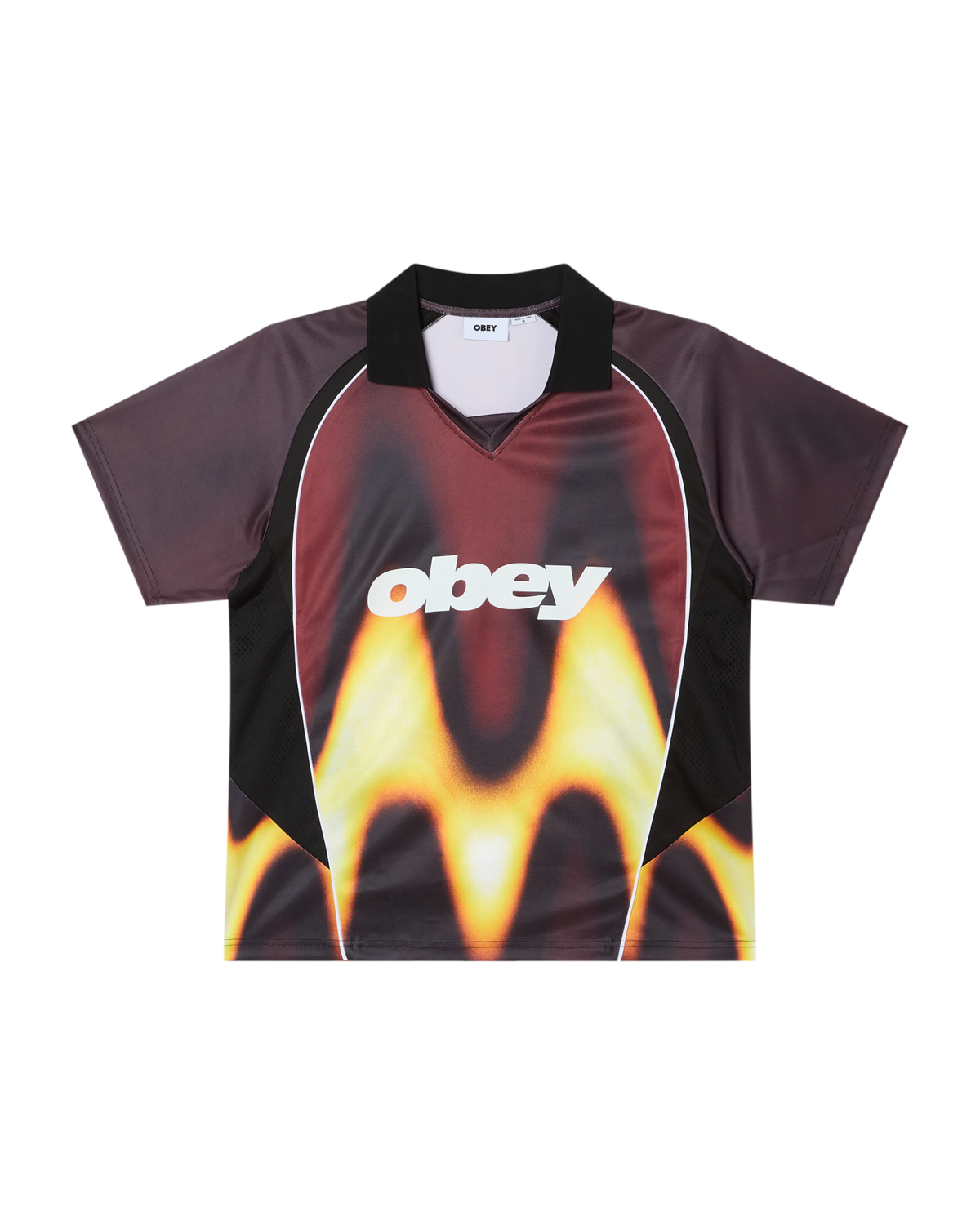 OBEY Blurred Soccer Jersey Burnt Red
