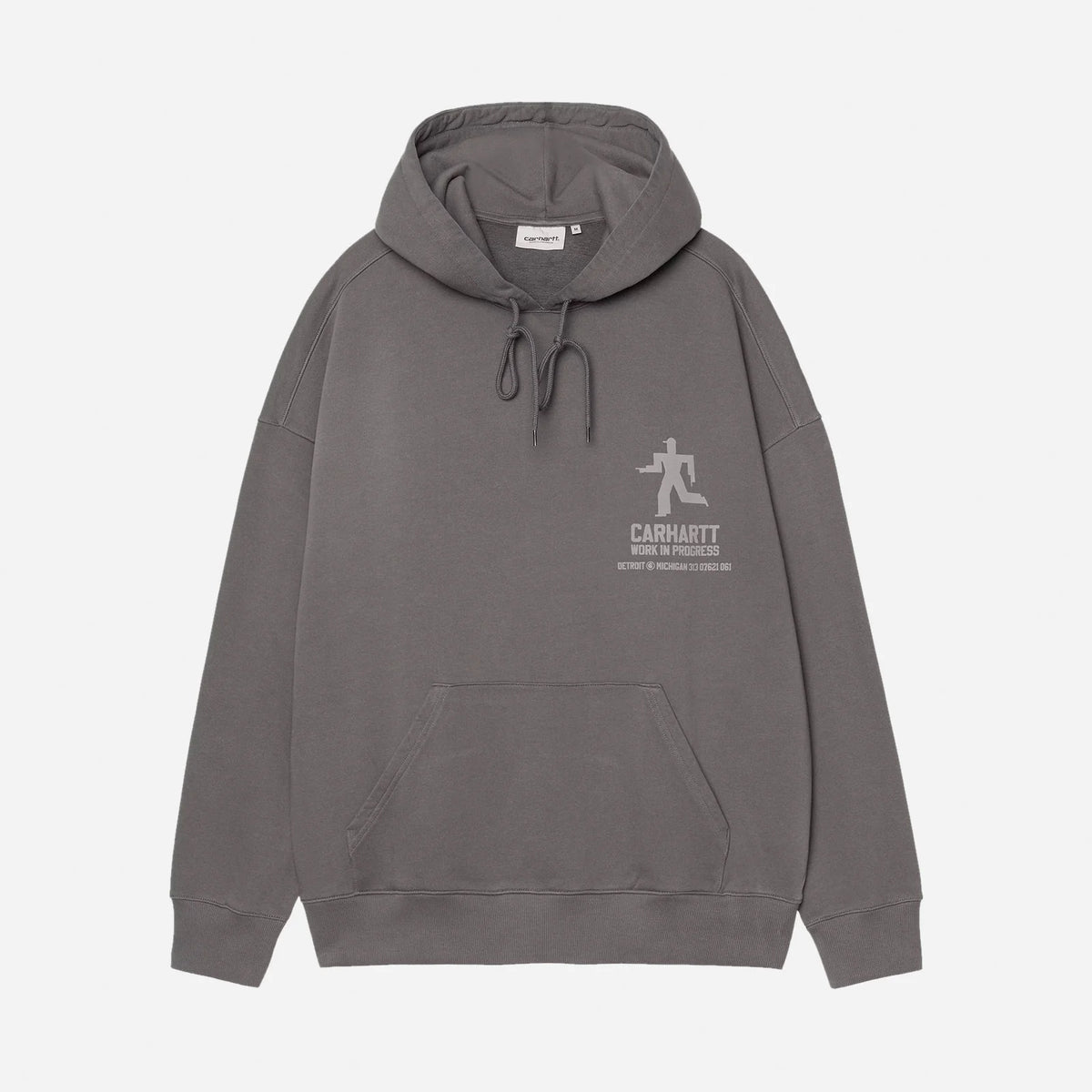 CARHARTT WIP Hooded Distance Sweatshirt Graphite Stone Dyed