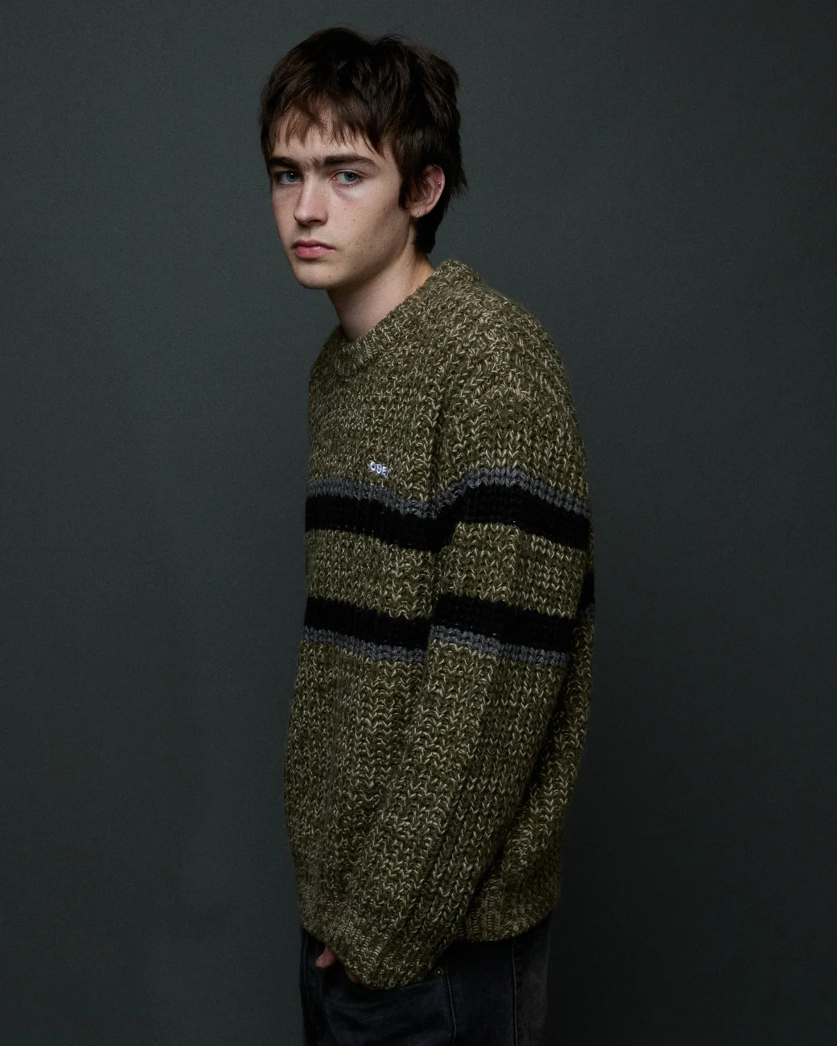OBEY Alden Sweater Green Multi