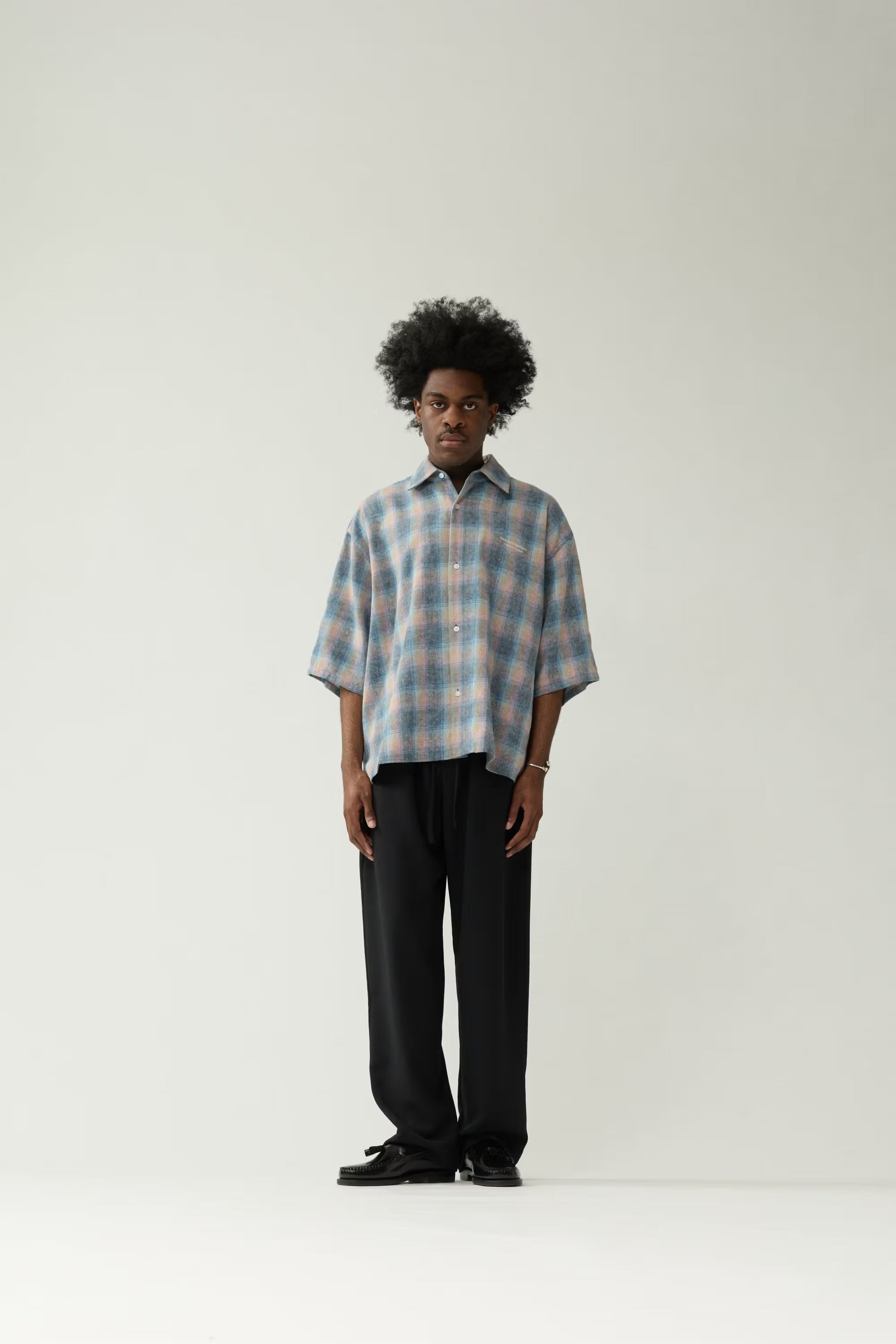 NEW AMSTERDAM SURF ASSOCIATION Flanel Short Sleeve Button Up
