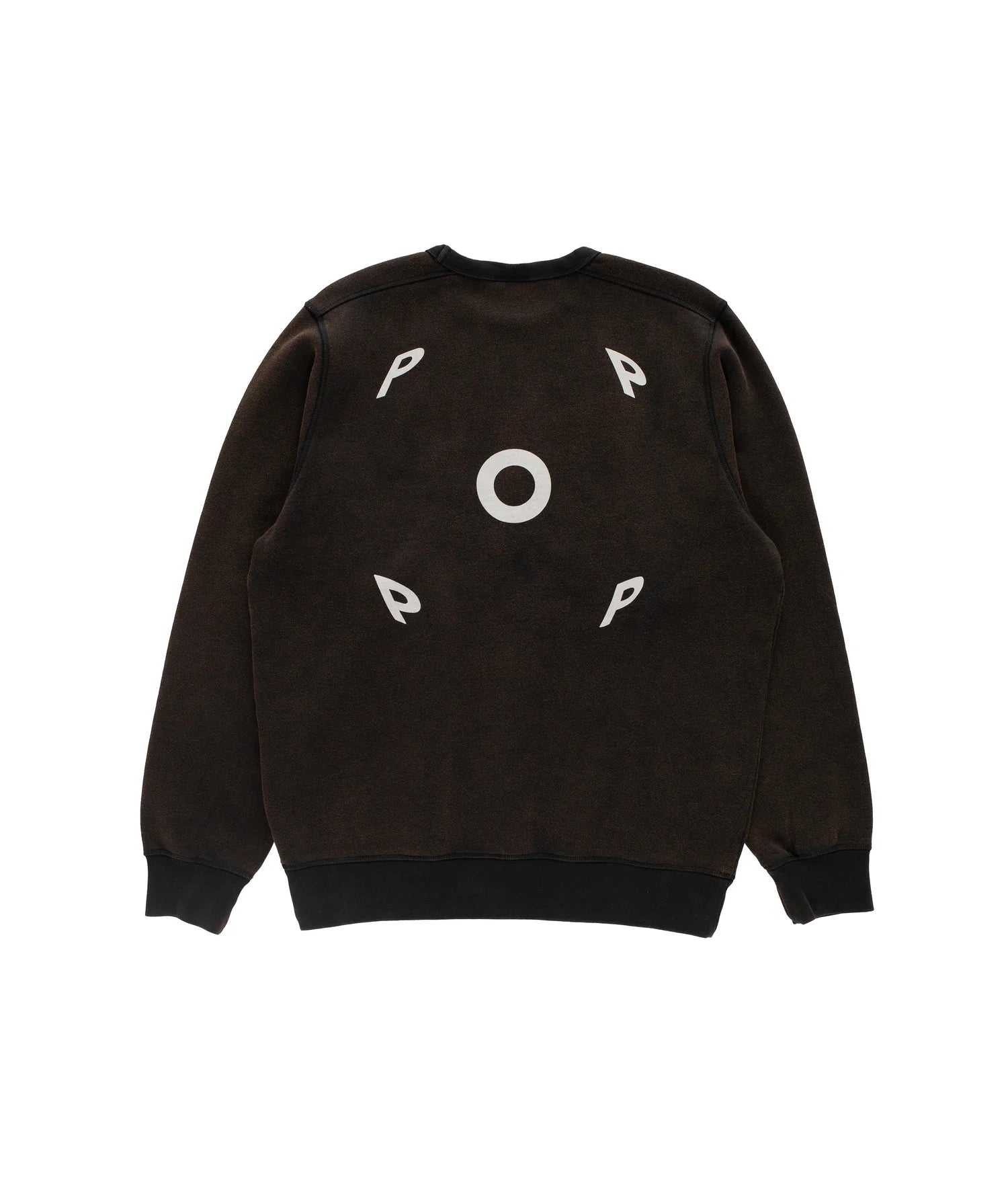 POP TRADING COMPANY Fish Eye Crewneck Sweat Washed Black