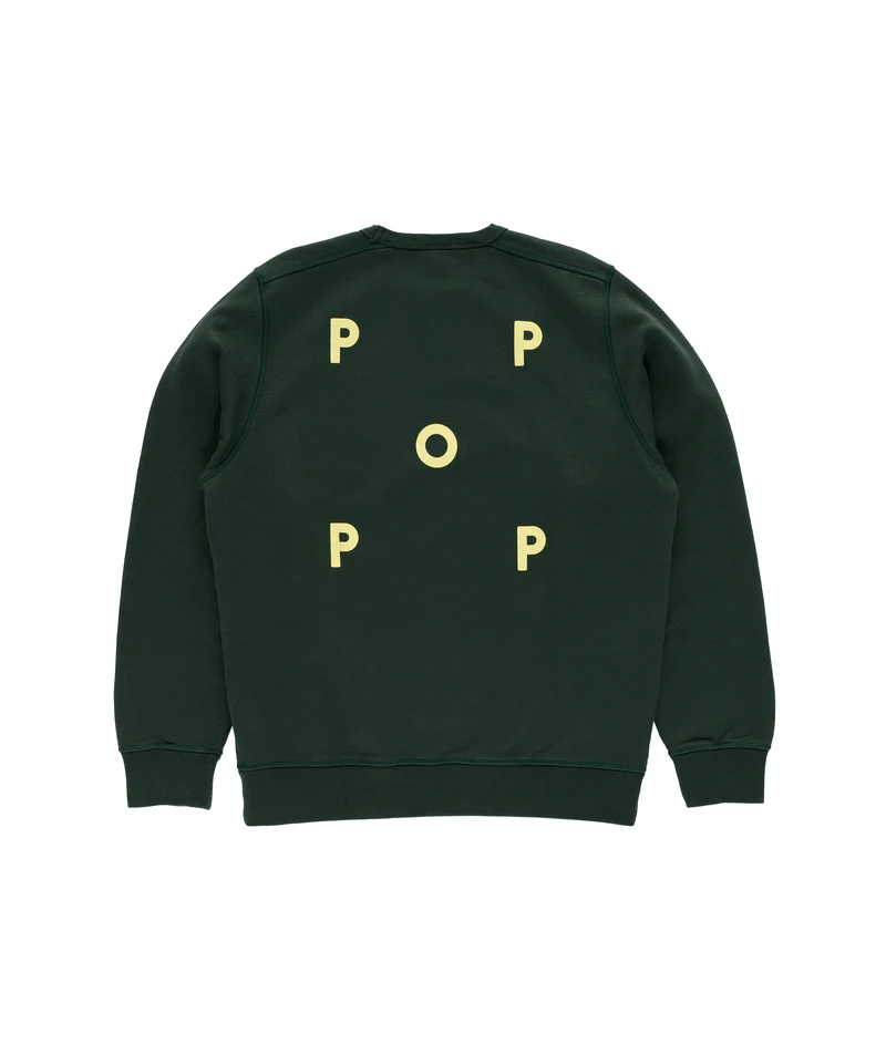POP Trading Company Logo Crewneck Darkest Spruce