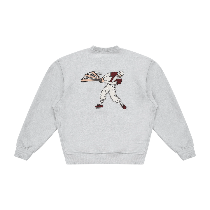 PAL SPORTING GOODS At Bat Crewneck Grey Melange