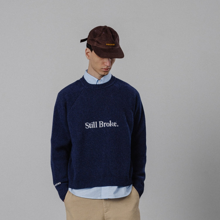 POCKIES Still Broke Knit Navy