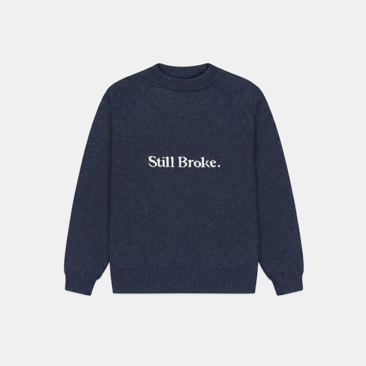 POCKIES Still Broke Knit Navy