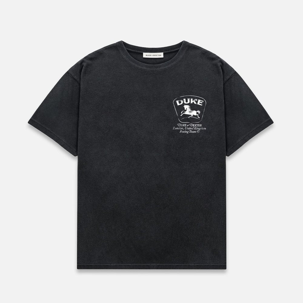 DUKE + DEXTER DR Sponsors Washed Black Mono T-shirt