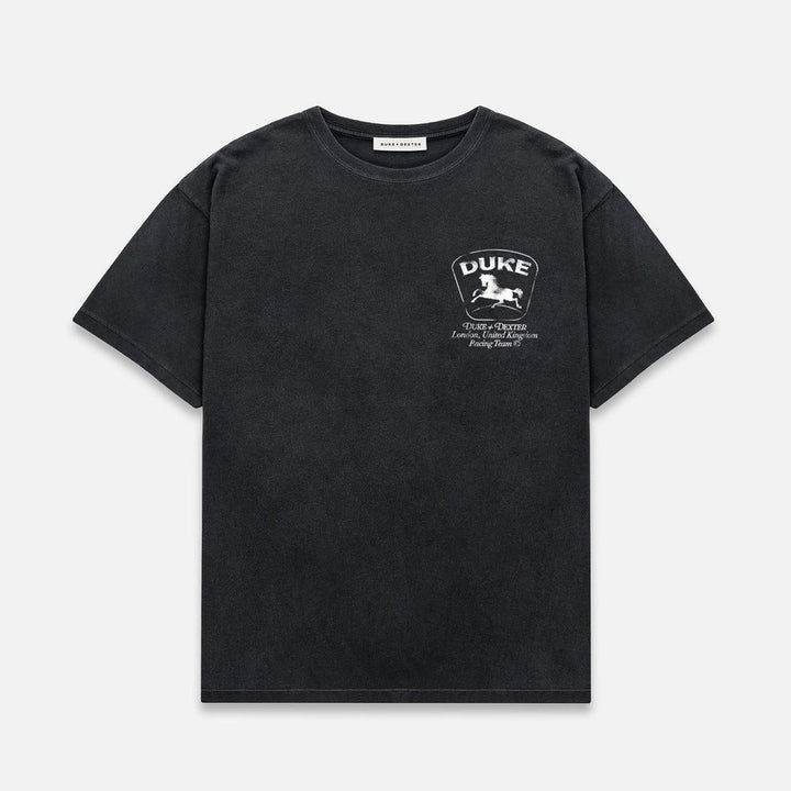 DUKE + DEXTER DR Sponsors Washed Black Mono T-shirt