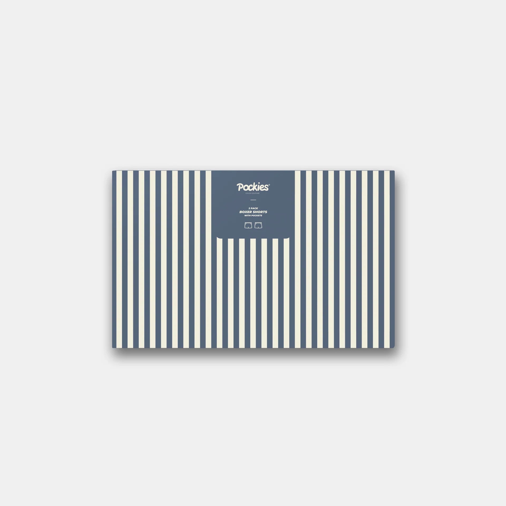 POCKIES 2 Pack Pastel Striped Boxers