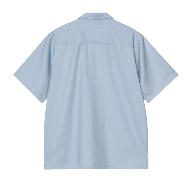 CARHARTT WIP  S/S Delray Shirt Frosted Blue/White