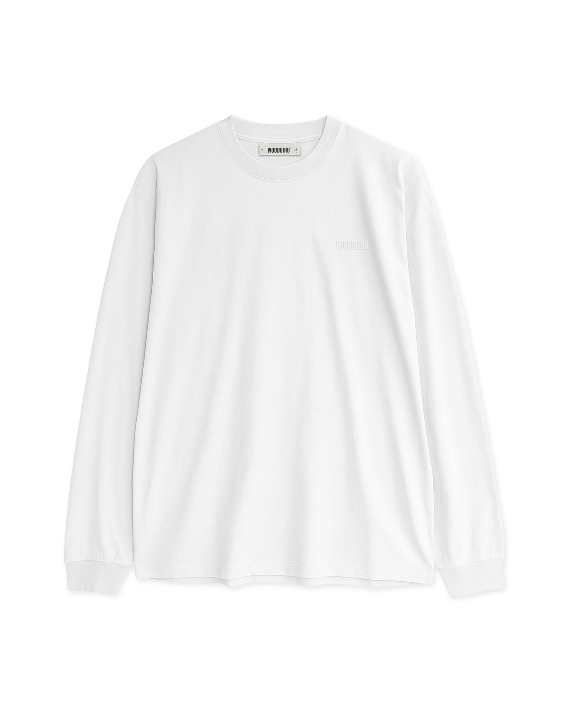 WOODBIRD Baine LS Tee White