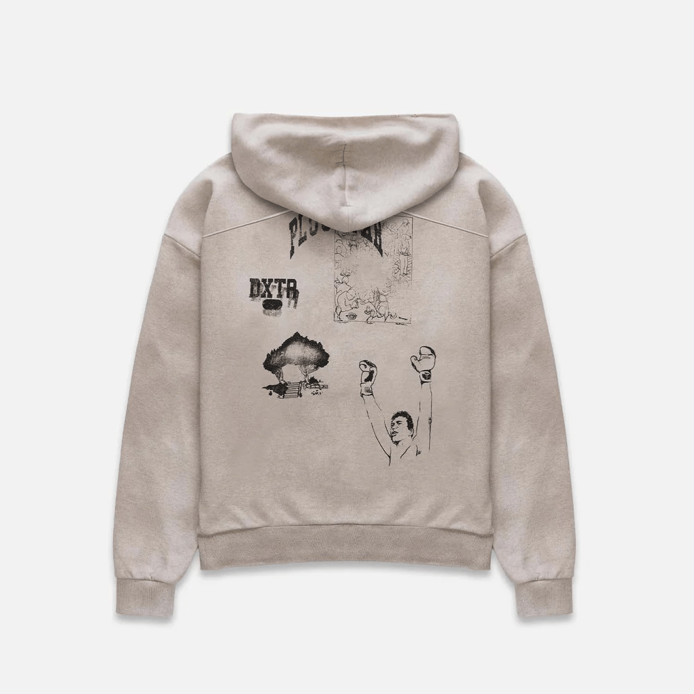 DUKE + DEXTER NY Sketch Oat Marl Hoodie