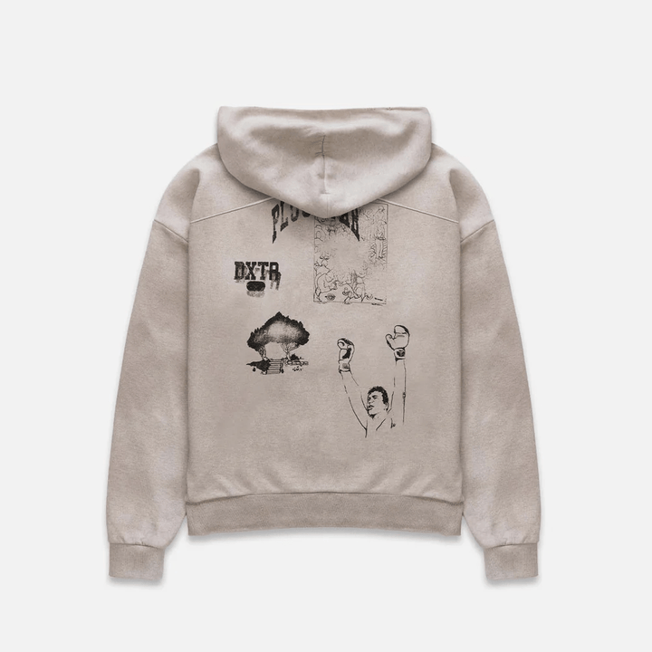 DUKE + DEXTER NY Sketch Oat Marl Hoodie