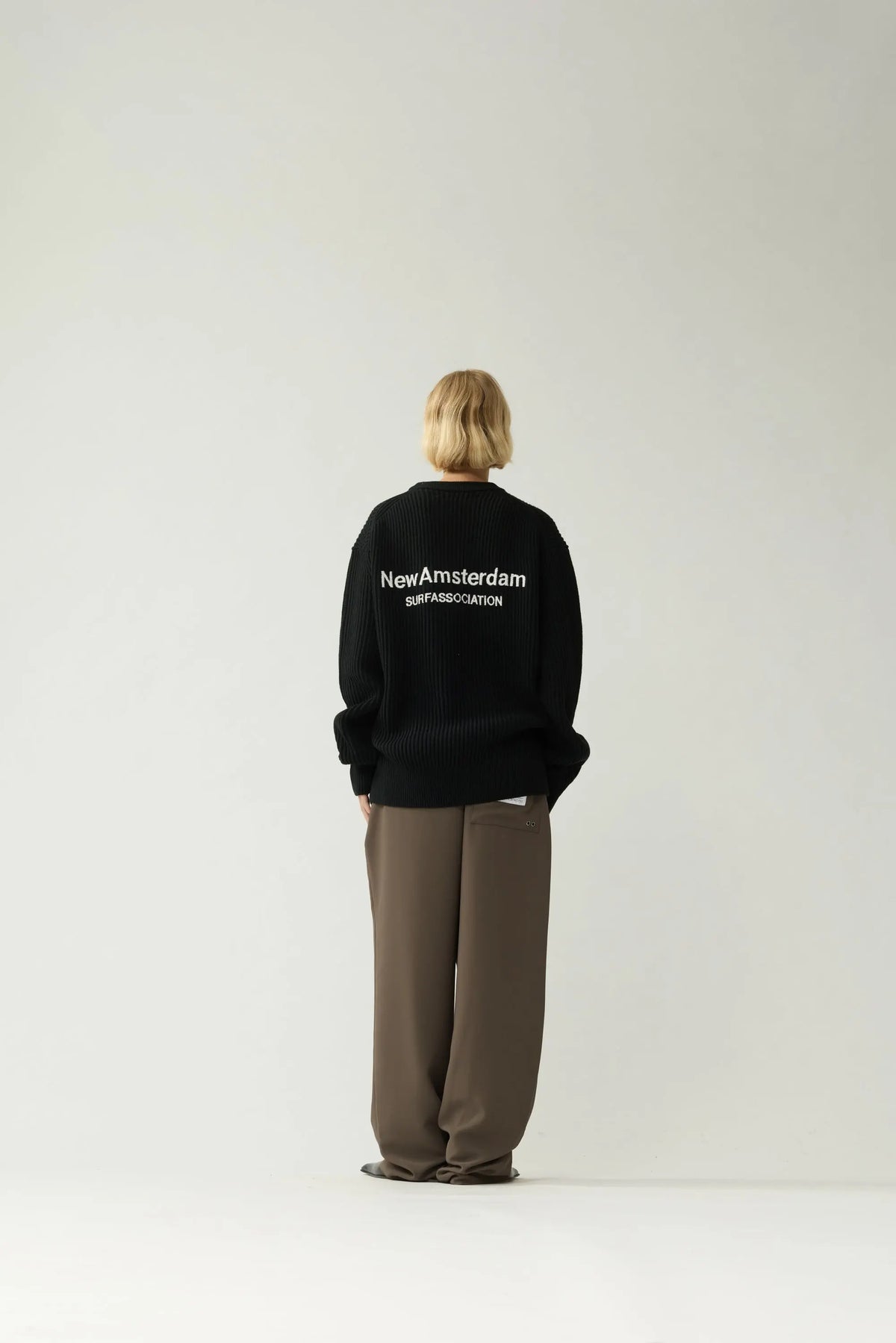 NEW AMSTERDAM SURF ASSOCIATION Knitted Crewneck Black