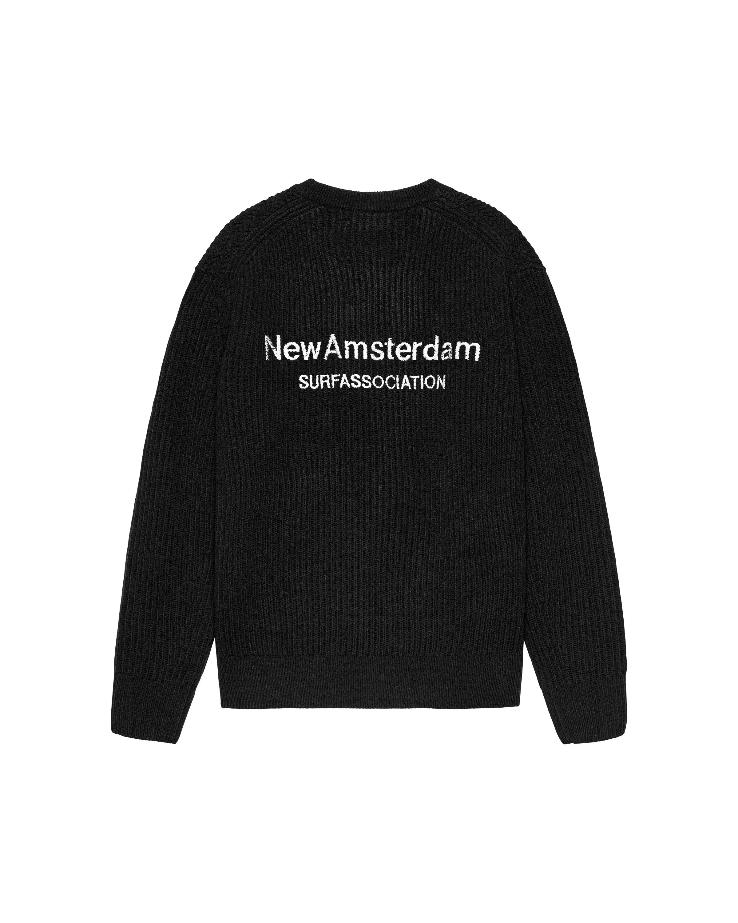 NEW AMSTERDAM SURF ASSOCIATION Knitted Crewneck Black