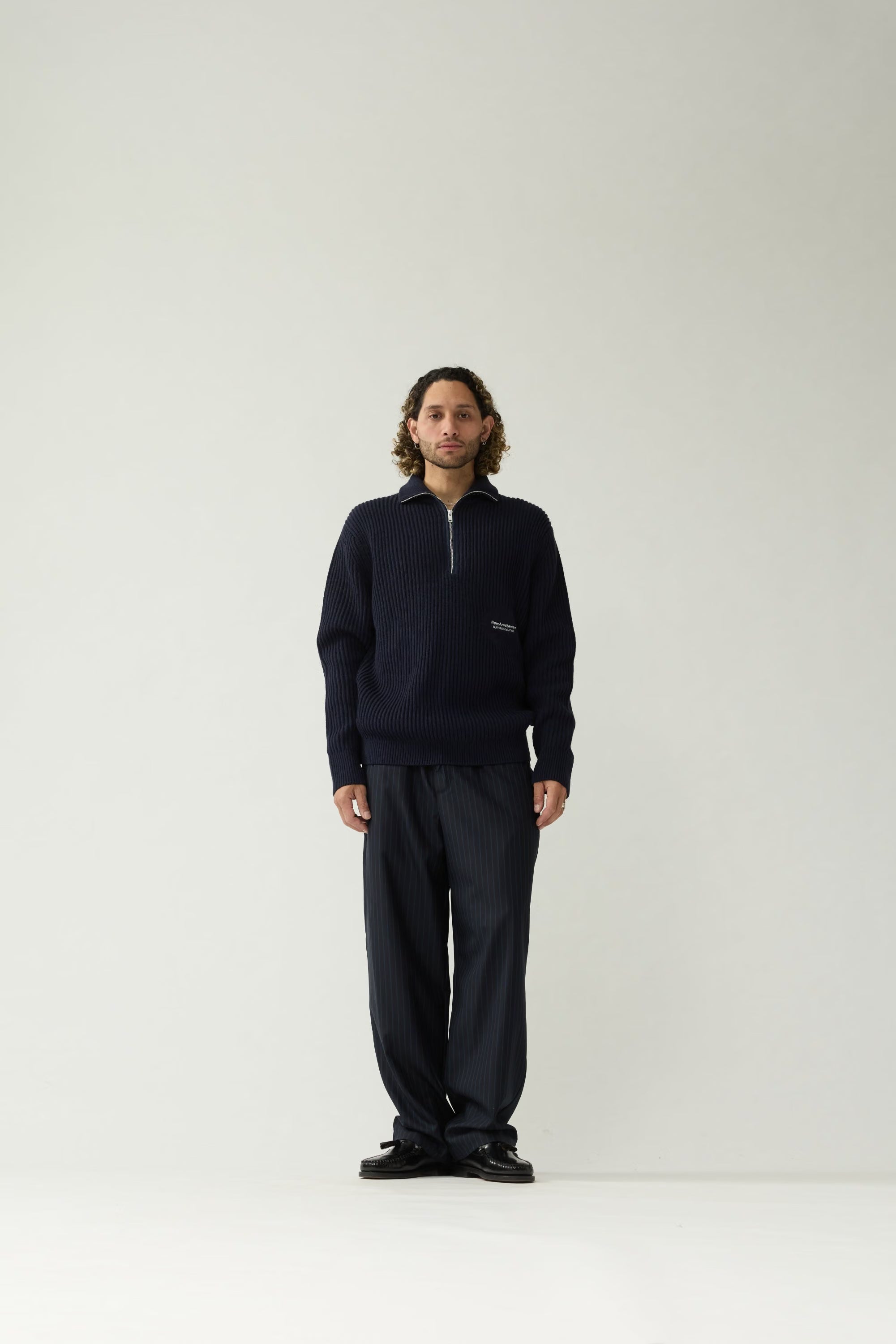 NEW AMSTERDAM SURF ASSOCIATION Knitted Half Zip Night