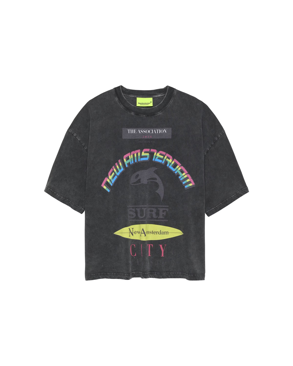 NEW AMSTERDAM SURF ASSOCIATION Announcement Tee Black