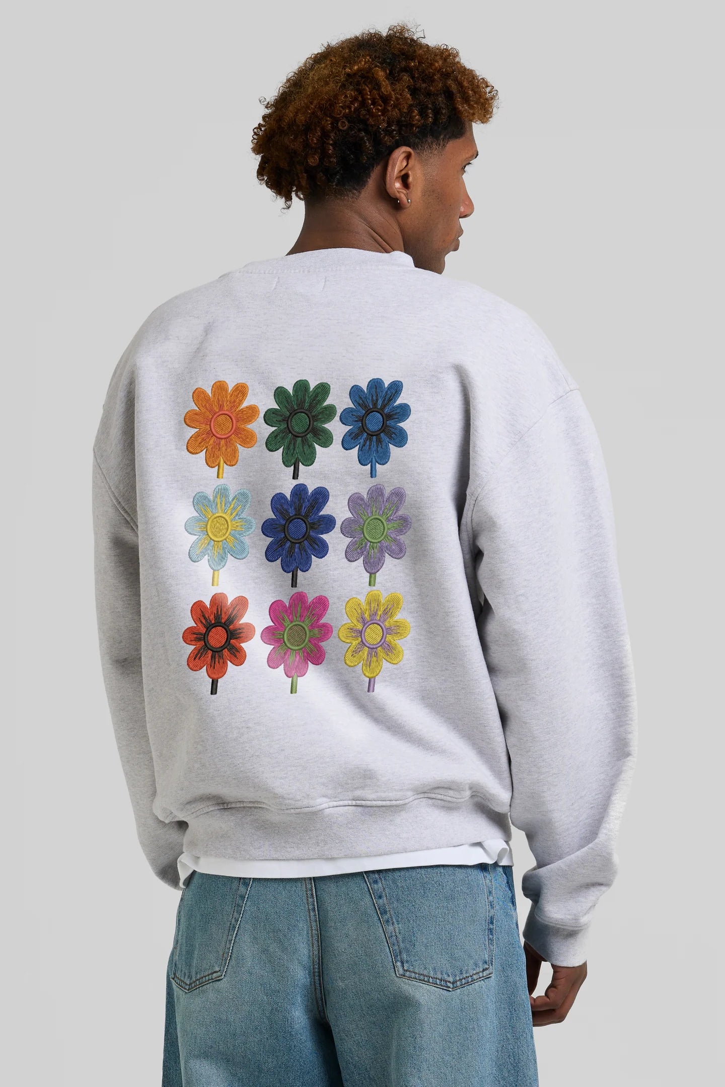 ARBOR ANTWERP Nine Flowers Crewneck Melange
