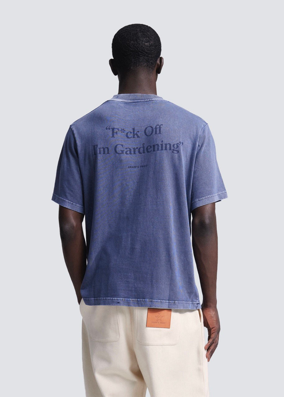 BRAM'S FRUIT F*ck off T-Shirt Distressed Washed Blue