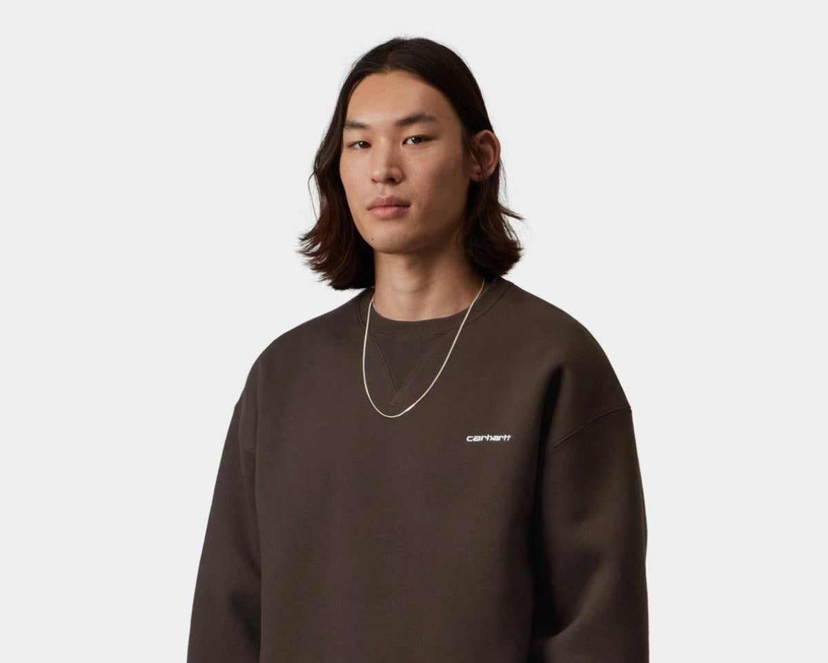 CARHARTT WIP Ebbert Sweat Tobacco / White