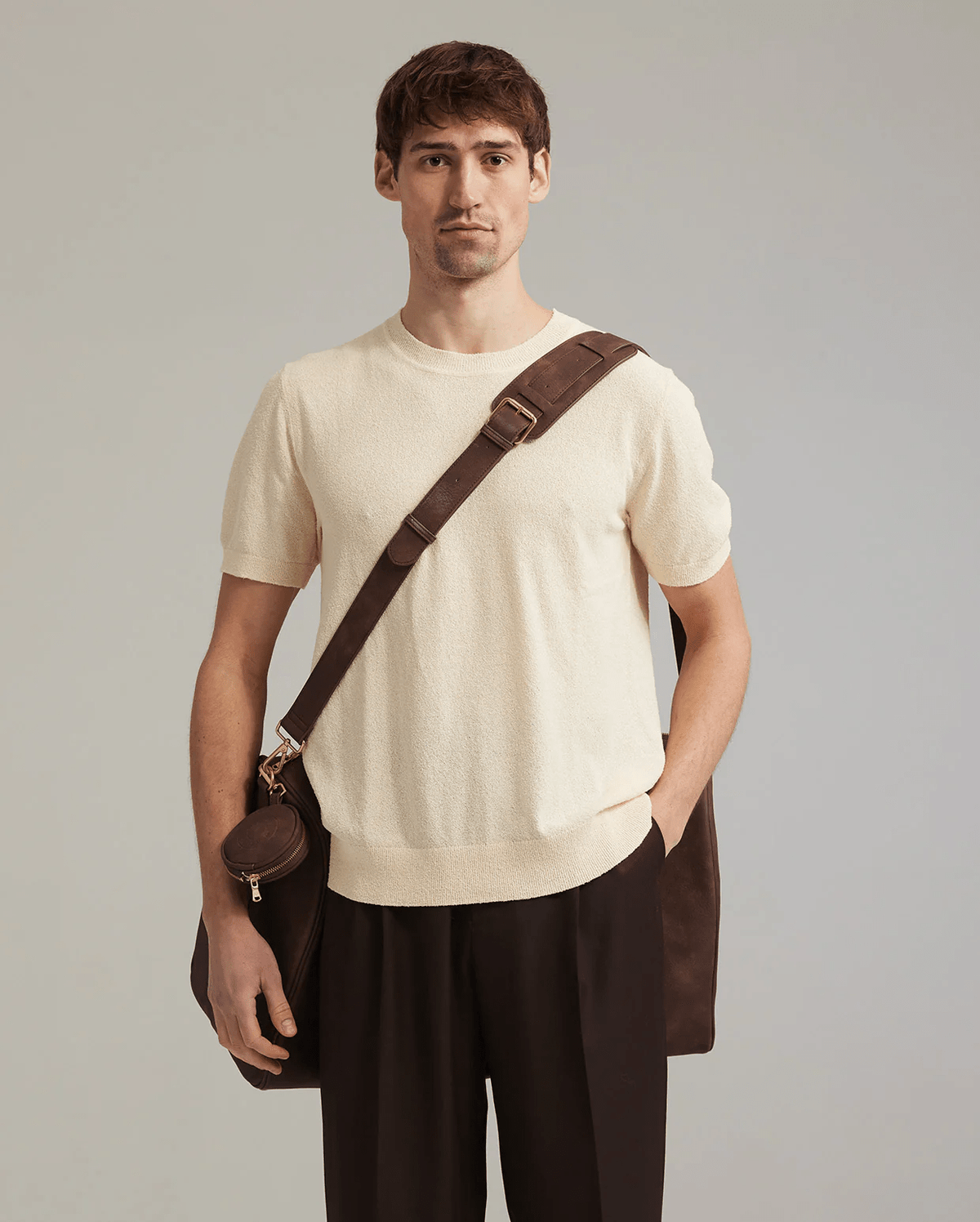 ANGE PROJECTS Boucle Tee Ecru