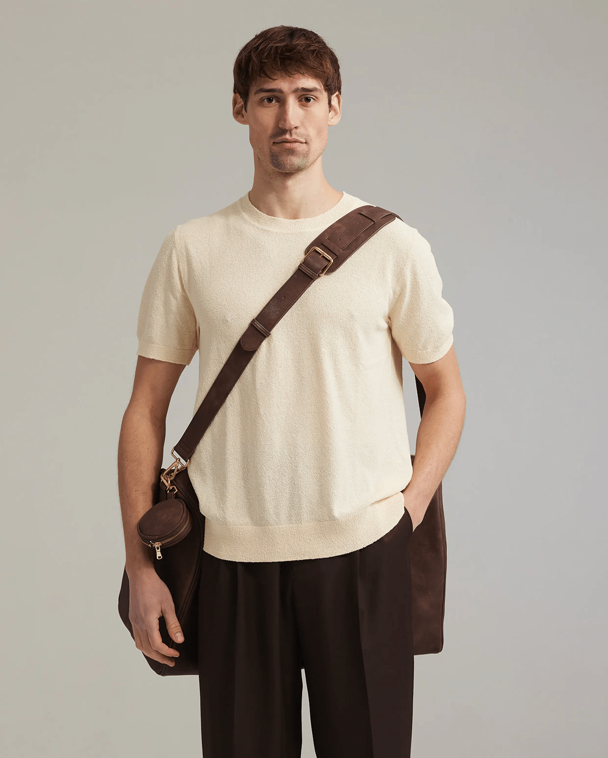 ANGE PROJECTS Boucle Tee Ecru
