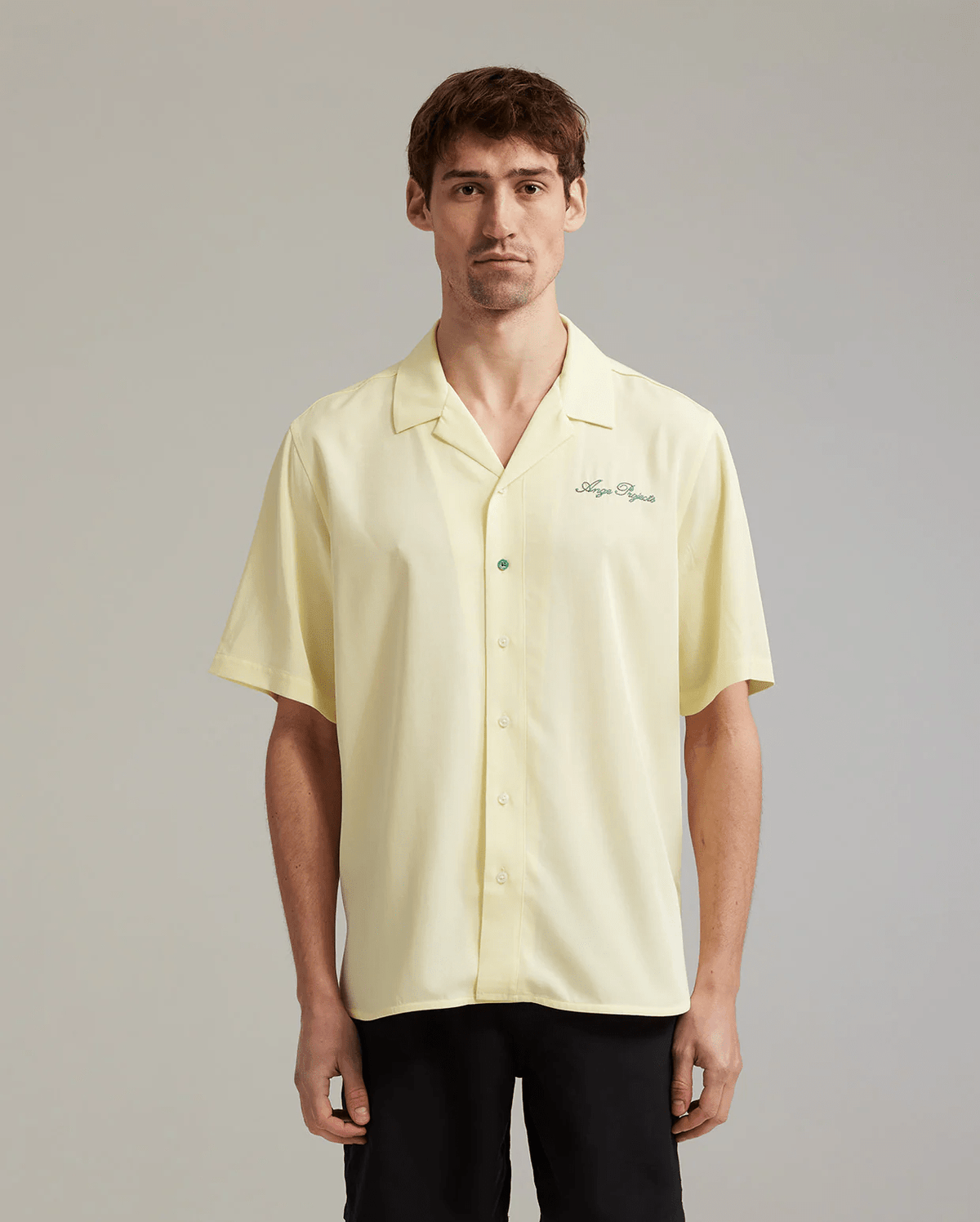 ANGE PROJECTS Enjoy More Bowling Shirt Butter Yellow