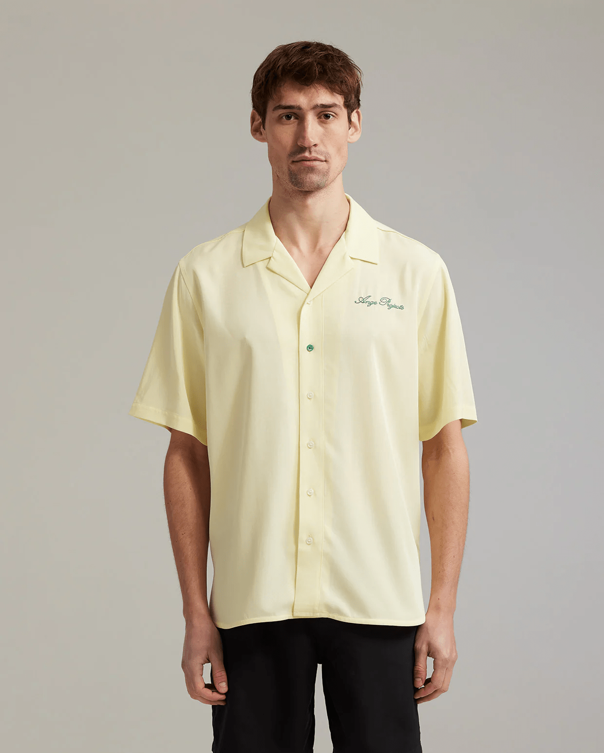 ANGE PROJECTS Enjoy More Bowling Shirt Butter Yellow