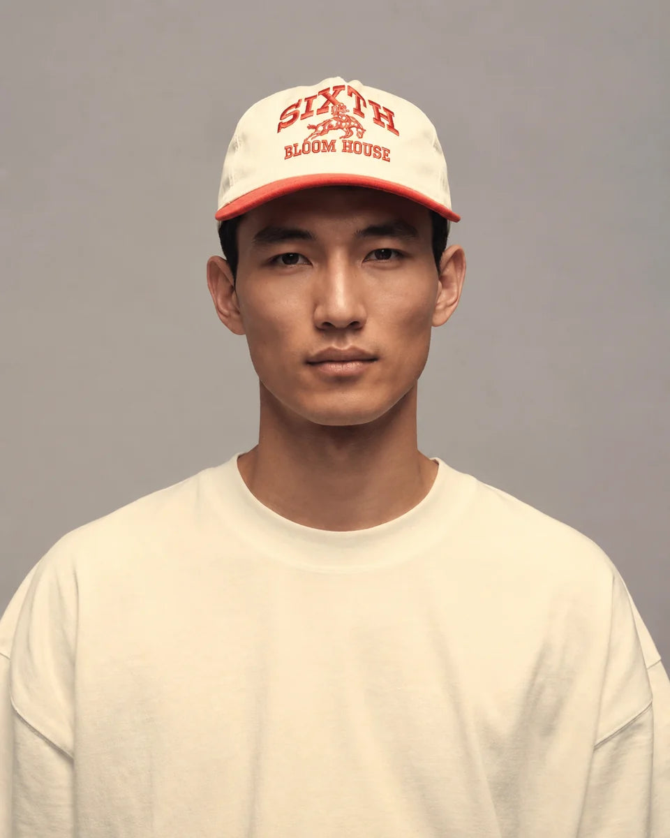 SIXTH BLOOM HOUSE Two Tone Ribstop Cap Red OS
