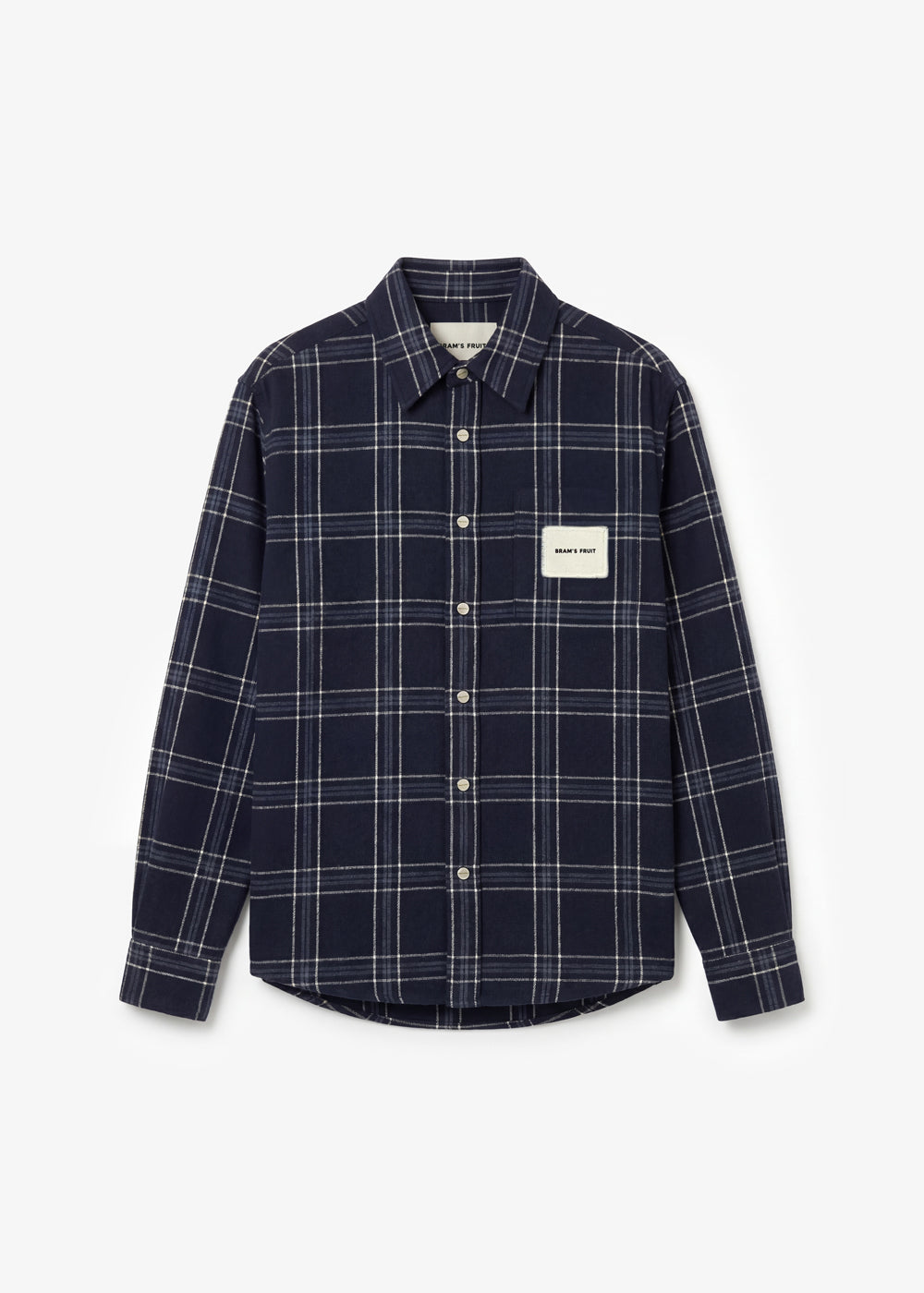 BRAMS FRUIT Flanel Overshirt Navy