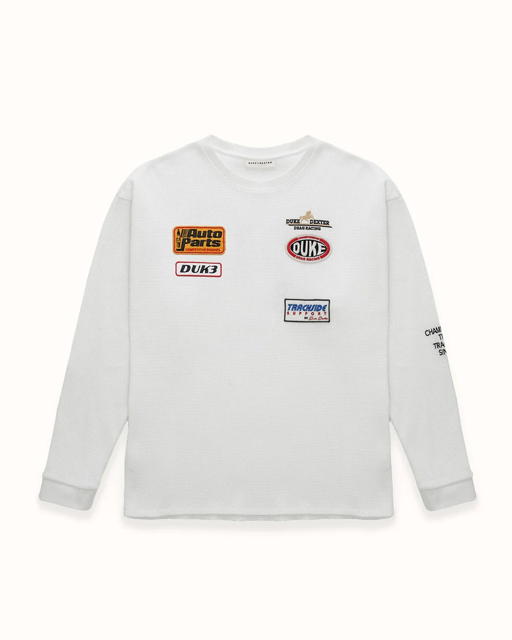 DUKE + DEXTER DR4 White Track Waffle Top