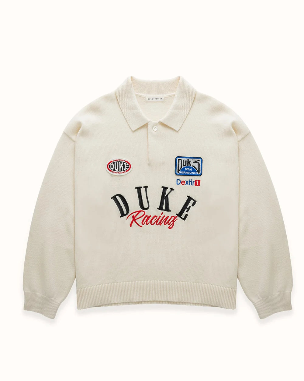 DUKE + DEXTER DR4 Cream Racing Polo